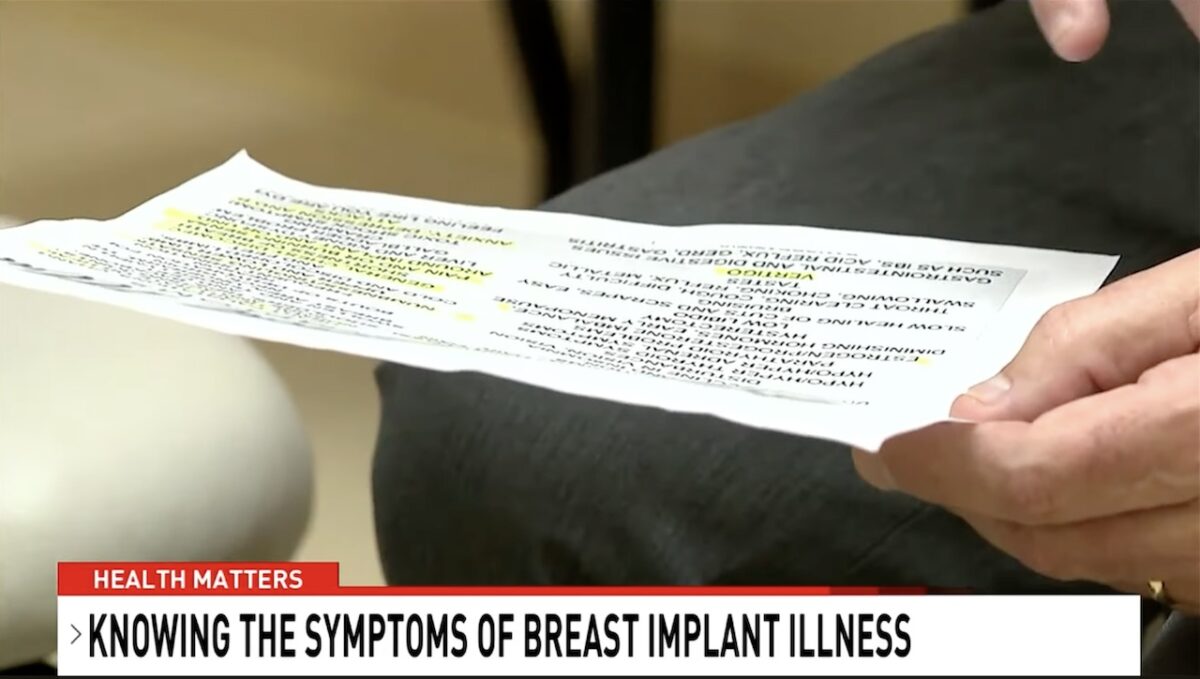 Ill From Implants, CBS News Anchor Explants - Surgical Times